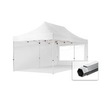 TOOLPORT 3x6 m Tonnelle pliante Alu, PES 800, côtés panoramiques, blanc - (600237)