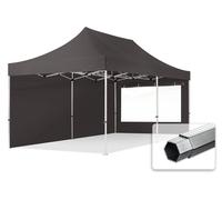TOOLPORT 3x6 m Tonnelle pliante Alu, PES 800, côtés panoramiques, gris foncé