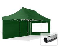 TOOLPORT 3x6 m Tonnelle pliante Alu, PES 800, côtés panoramiques, vert foncé