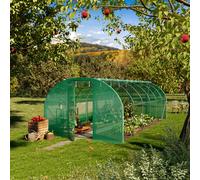 TOOLPORT 3x6m Serre tunnel, Bâche PE, vert - (8990)