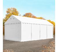 TOOLPORT 3x8 m tente de stockage, PVC 800, H. 2,6 m, blanc, avec statique (type de sol : béton) - (37008)