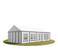TOOLPORT PRO 4x10 m tente de réception, PVC 700, H. 2 m, gris-blanc - (6111)