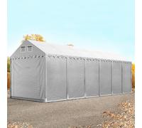 TOOLPORT 4x12 m tente de stockage, PVC 800, H. 2,6 m, gris, sans statique - (49864)