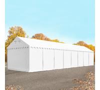 TOOLPORT 4x18 m tente de stockage, PVC 800, H. 2,6 m, blanc, sans statique - (557717)