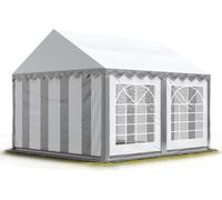 TOOLPORT PRO 4x4 m tente de réception, PVC 700, H. 2 m, gris-blanc - (6132)