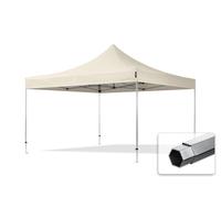 TOOLPORT 4x4 m Tonnelle pliante Alu, PES 800, crème - (600181)