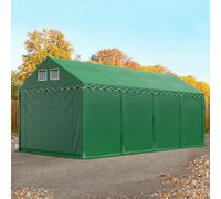 TOOLPORT 4x8 m tente de stockage, PVC 800, H. 2,6 m, vert foncé, sans statique - (7634BL)