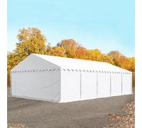 TOOLPORT 5x10 m tente de stockage, PVC 750, H. 2 m, blanc - (7174)