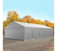 TOOLPORT 5x10 m tente de stockage, PVC 750, H. 2 m, gris - (7170)