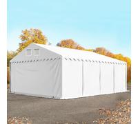 TOOLPORT 5x8 m tente de stockage, PVC 800, H. 2,6 m, blanc, sans statique - (8520BL)