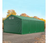 TOOLPORT 5x8 m tente de stockage, PVC 800, H. 2,6 m, vert foncé, avec statique (type de sol : terre) - (58592)