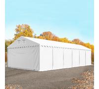 TOOLPORT 6x12 m tente de stockage, PVC 800, H. 2,6 m, blanc, avec statique (type de sol : terre) - (57512)