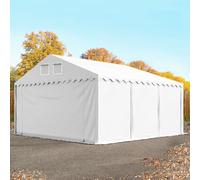 TOOLPORT 6x6 m tente de stockage, PVC 800, H. 2,6 m, blanc, avec statique (type de sol : béton) - (57715)