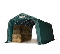 TOOLPORT 3,3x6,0 m Abri foin, PVC 800, vert foncé (type de sol : béton) - (99552)