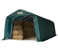 TOOLPORT Abri foin robuste 3,3x8,4 m étanche bâche PVC 800N, vert