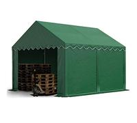 TOOLPORT 3x4 m tente de stockage, PVC 750, H. 2 m, vert foncé - (7245)
