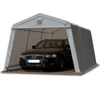 TOOLPORT Abri/Tente Garage Premium 3,3x4,7 m pour Voiture et Bateau - Toile PE 600 N imperméable gris