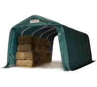 TOOLPORT 3,3x6,0 m Abri foin, PRIMEtex 2300, vert foncé (type de sol : béton) - (99540)