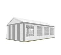 TOOLPORT Barnum 4x8 m PVC 600 N Bâche Tente de rêception Gris-Blanc