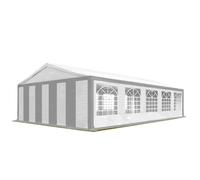 TOOLPORT Barnum 5x10 m PVC 600 N Bâche Tente de rêception Gris-Blanc