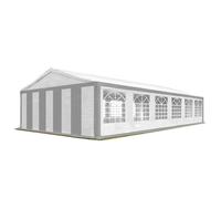 TOOLPORT Barnum 6x12 m PVC 600 N Bâche Tente de rêception Gris-Blanc