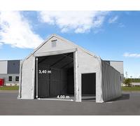 TOOLPORT Everest 8x8 m hangar, porte 4x3,4 m, PRIMEtex 2300, gris, avec statique (type de sol : béton) - (48851)