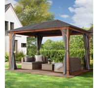 TOOLPORT Forest 3x4 m, Tonnelle de jardin, Forest Superior, gris, imitation chêne - (300185)