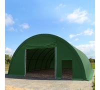 TOOLPORT Highlander 9,15x10 m tunnel agricole (châssis 2m), H. 4,5 m, PRIMEtex 2300, vert foncé - (12121)