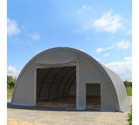 TOOLPORT Highlander 9,15x20 m tunnel agricole (châssis 1m), H. 4,5 m, PRIMEtex 2300, gris - (379014)