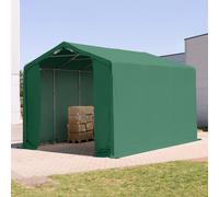 TOOLPORT Outlander 3x6 m hangar, PVC 850, H. 3 m avec portes à fermeture éclair, vert foncé, avec statique (type de sol : terre) - (93840)