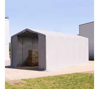 TOOLPORT Outlander 6x12 m hangar, PRIMEtex 2300, H. 4 m avec portes à fermeture éclair, gris, sans statique - (79998)