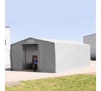 TOOLPORT Outlander 8x12 m hangar, PRIMEtex 2300, H. 4 m avec porte coulissante, gris, sans statique - (80021)