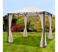 TOOLPORT Paradise 3x3 m, Tonnelle de jardin, Paradise Premium, champagne - (300113)