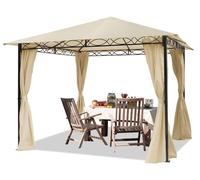 TOOLPORT Pavillon de Jardin 3x3 m Tente de Jardin Ã 4 côtés, bâche de Toit env. 180 g/m²