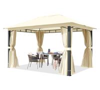 TOOLPORT Sunset 3x4 m Tonnelle de jardin, Aluminium, toit souple, champagne - (300685)
