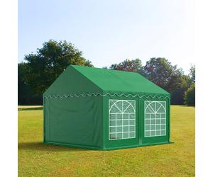 TOOLPORT PRO 3x4 m tente de réception, PVC 700, H. 2 m, vert foncé - (6156)