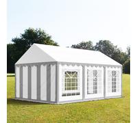 TOOLPORT PRO 4x6 m tente de réception, PVC 700, H. 2 m, gris-blanc - (5272)