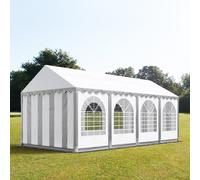 TOOLPORT PRO 4x8 m tente de réception, PVC 800, H. 2 m, gris-blanc - (5370)