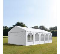 TOOLPORT PRO 6x10 m XXL tente de réception, PVC 800, H. 2,6 m, blanc - (7538BL)