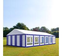 TOOLPORT PRO 6x12 m tente de réception, PVC 700, H. 2 m, bleu-blanc - (6057)