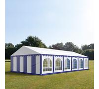 TOOLPORT PRO 6x12 m tente de réception, PVC 750, H. 2 m, bleu-blanc - (7151)
