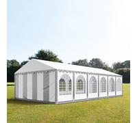 TOOLPORT PRO 6x12 m tente de réception, PVC 800, H. 2 m, gris-blanc - (5374)