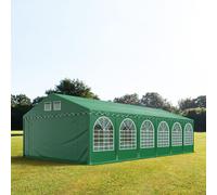 TOOLPORT PRO 6x12 m XXL tente de réception, PVC 1400, H. 2,6 m, vert foncé - (5299)