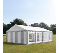 TOOLPORT PRO 6x8 m tente de réception, PVC 700, H. 2 m, gris-blanc - (6054)