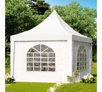 TOOLPORT PRO Tente pagode 3x3 m, bâche PVC, blanc - (1062)