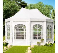 TOOLPORT PRO Tente pagode 3x4,1 m, bâche PVC, blanc - (1065)