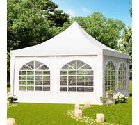 TOOLPORT PRO Tente pagode 4x4 m, bâche PVC, blanc - (1063)