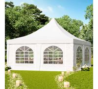 TOOLPORT PRO Tente pagode 5x5 m, bâche PVC, blanc - (1064)