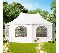 TOOLPORT PRO Tente pagode 6x6 m, bâche PVC, blanc - (1068)