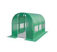 TOOLPORT Serre de Jardin Serre Tunnel Plastique Robuste 2x3m - Bâche PE 180g/m² Vert Transparent